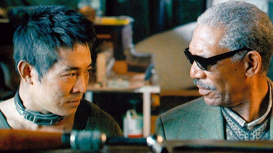Jet Li en Morgan Freeman in Unleashed