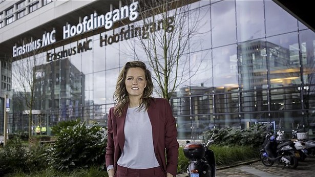 Leonie in het Erasmus