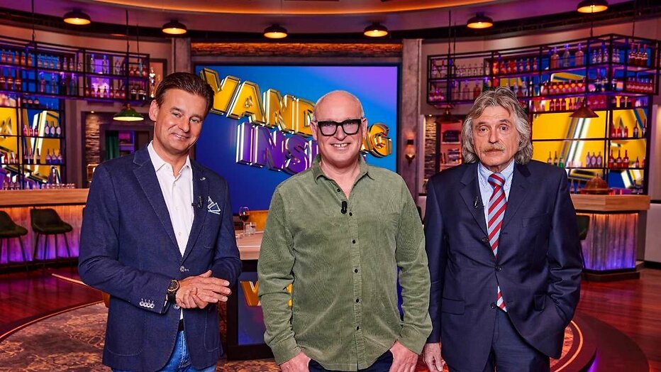 Wilfred Genee, René van der Gijp en Johan Derksen Wilfred Genee, René van der Gijp en Johan Derksen