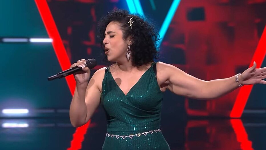 Vanessa tijdens haar auditie bij The Voice.