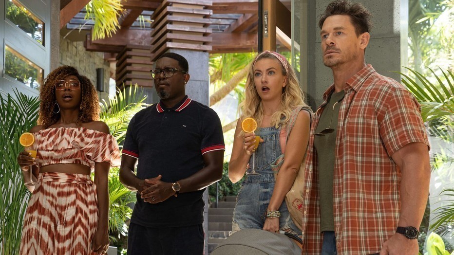 Lil Rel Howery, Yvonne Orji, John Cena en Meredith Hagner in Vacation Friends 2