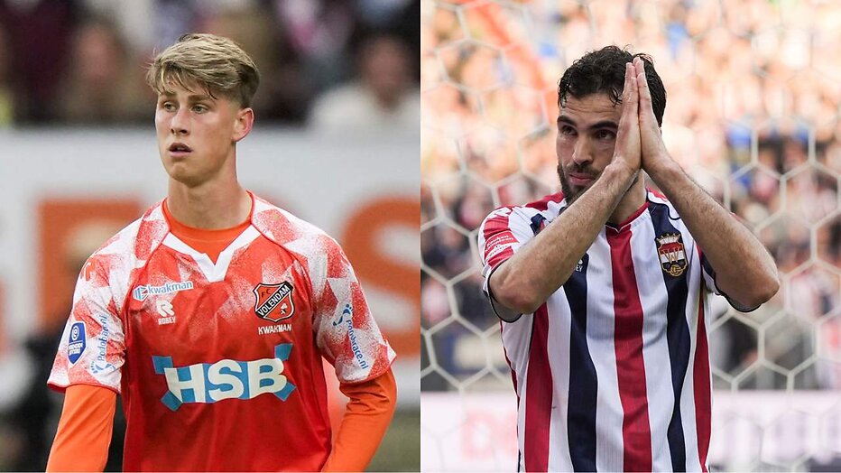 Dave Kwakman (FC Volendam) vs. Mounir El Allouchi (Willem II)