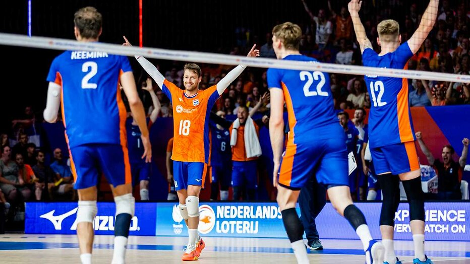Aanvoerder Wessel Keemink uit het Nederlandse volleybalteam
