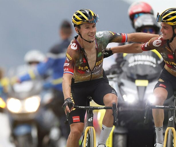 Sprinten in Utrecht tijdens Vuelta 2022