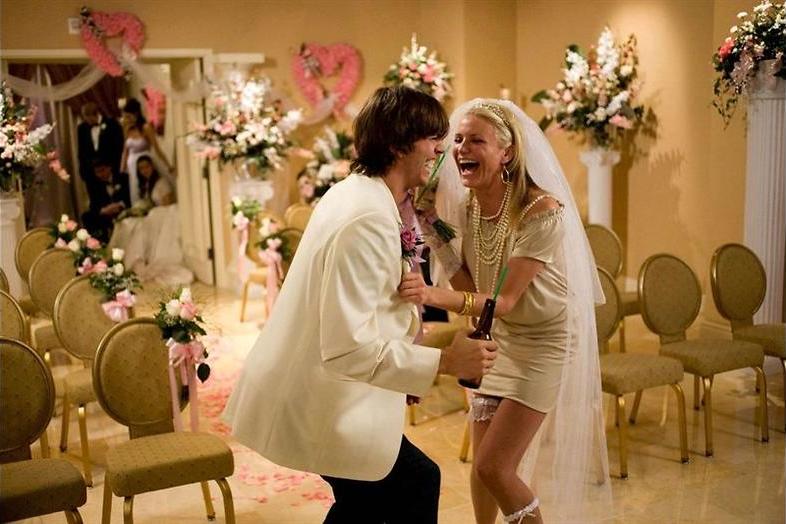 Ashton Kutcher en Cameron Diaz per ongeluk getrouwd