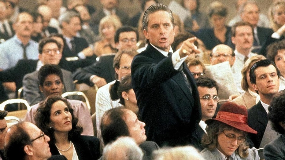 Michael Douglas als Gordon Gekko in Wall Street