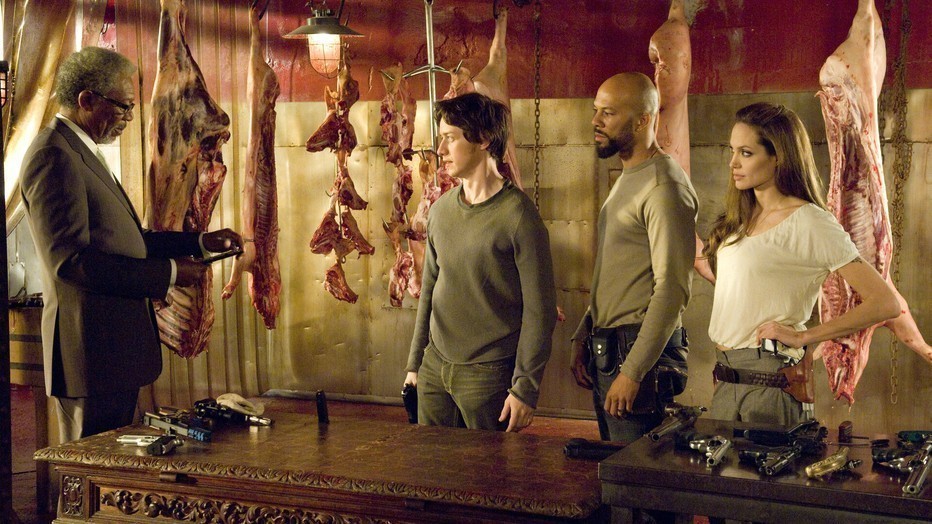 James McAvoy ,Common en Angelina Jolie in Wanted