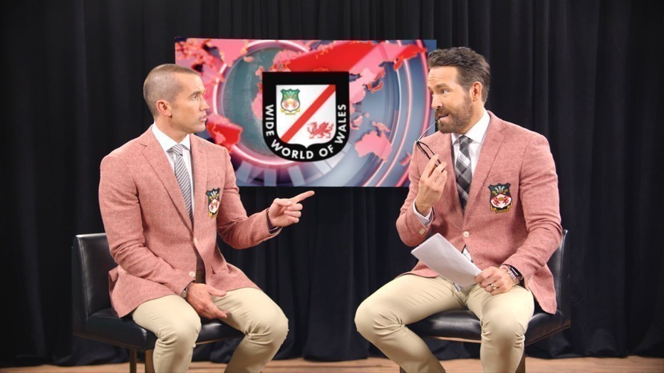 Rob McElhenney en Ryan Reynolds voor Welcome to Wrexham