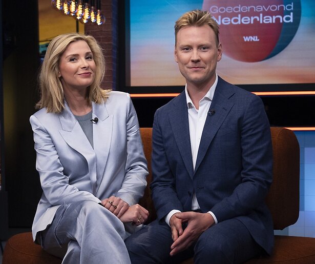 Welmoed Sijtsma en Sam Hagens presenteren Goedenavond Nederland straks even zonder elkaar