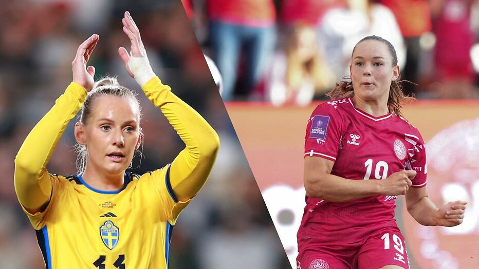 Stina Blackstenius (Zweden) en Janni Thomsen (Denemarken)